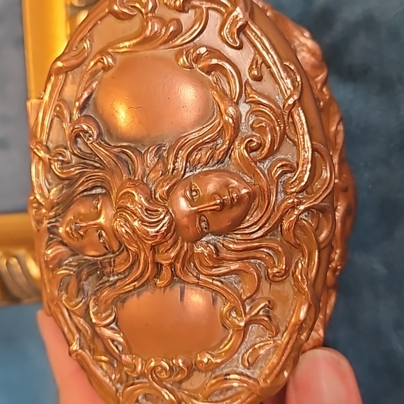 Antique, B & W, Brainard Wilson, Art Nouveau Medium Jewelry Box, Gilded - Picture 3 of 12